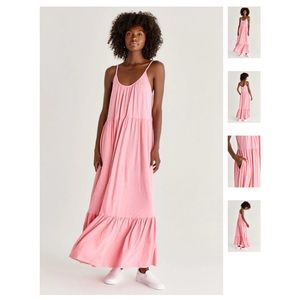 Z Supply Lido Slub Midi Dress - Flamingo